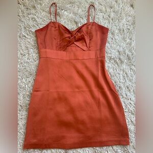 Rust Orange Mini Dress